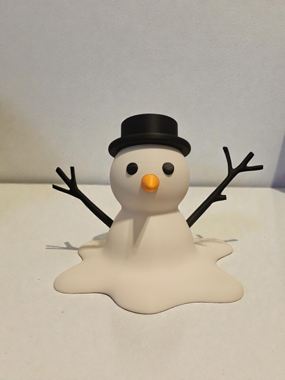 Melted Snowman Winter Decor – Cozy Holiday Tabletop Accent